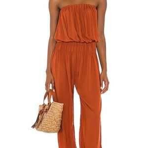 Indah Seychelle Strapless Pleated Jumpsuit